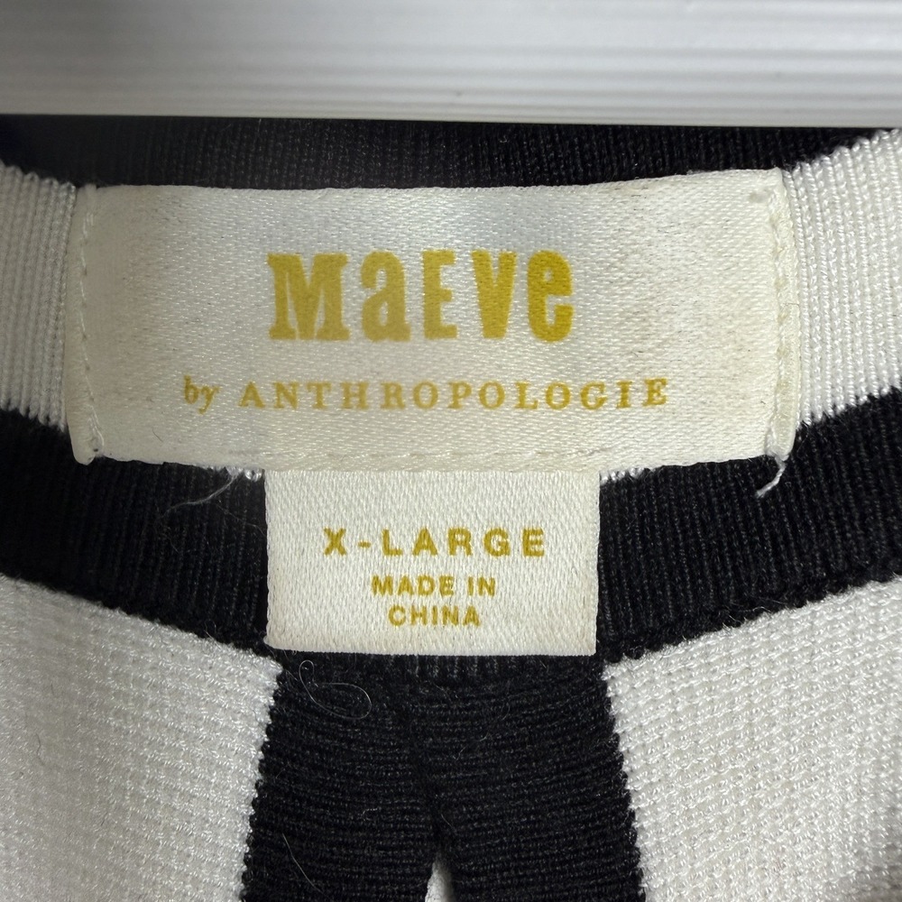 Anthropologie Maeve Open Back Swing Knit Sweater Tank Size XL Black & White - Picture 9 of 12